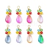 Gradient Color Glass Pendants PALLOY-JF03229-1