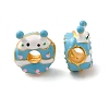 Cartoon Animal Donut Alloy Enamel European Beads FIND-U008-02G-C-1