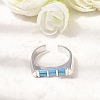 Brass Micro Pave Cubic Zirconia Cuff Open Rings for Women RJEW-L343-02P-3