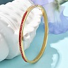 304 Stainless Steel Rhinestone Bangles for Women BJEW-Z092-06G-3