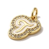 Brass Micro Pave Cubic Zirconia Pendants KK-K354-02G-T-2