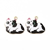 Alloy Enamel Pendants ENAM-M046-11G-E-2