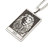 304 Stainless Steel Tarot Pendant Necklaces NJEW-A026-01P-05-2
