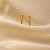 Brass Micro Pave Clear Cubic Zirconia Hoop Earrings FS-WG60F71-01-1