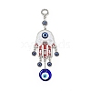 Alloy Enamel Palm Pendant Decoration HJEW-H058-07-1