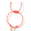 Adjustable Brass Religion Cross Virgin Charm Nylon Cord Braided Bracelets GY3057-2-1