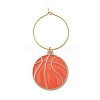 Sport Theme Alloy Enamel Wine Glass Charms AJEW-JO00209-4