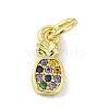 Brass Micro Pave Colorful Cubic Zirconia Charms KK-M283-17A-02-1