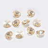 Faceted Glass Rhinestone Charms RGLA-F049-6mm-001GS-1