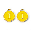 Golden Plated Alloy Enamel Charms X-ENAM-S118-09I-2