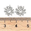 Brass Micro Pave Clear Cubic Zirconia Bead Caps KK-U045-05P-3