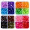 1200Pcs 4 Colors Transparent Acrylic Beads TACR-YW0002-45-2