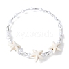 2Pcs 2 Colors Synthetic Turquoise Beaded Bangles BJEW-JB11588-3