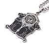 304 Stainless Steel Enamel Necklaces NJEW-Q338-06P-3