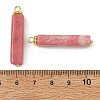 Natural Thulite Pendants PALLOY-JF06045-3