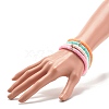 4Pcs 4 Colors Hanamade Polymer Clay Heishi Surfer Stretch Bracelets Set BJEW-JB07716-4