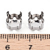 Non-Tarnish 201 Stainless Steel Sew on Prong Settings STAS-T032-01-8mm-P-3