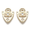 Brass Micro Pave Cubic Zirconia Charms KK-R136-044-NF-1