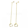 Plastic Pearl Beaded Hoop Earrings with Earring Post EJEW-D055-09G-1