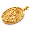 Religion Golden Tone 304 Stainless Steel Pendants STAS-K289-01G-05-2