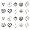 60Pcs 10 Styles Tibetan Style Alloy Pendants FIND-FS0002-20-1