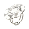 Anti-Tarnish 304 Stainless Steel Ring Components STAS-U031-03P-1