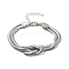 Iron Snake Chain Bracelets for Women BJEW-G744-01P-1-2