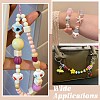 20Pcs 4 Colors Handmade Printed Porcelain European Beads PORC-CJ0001-31-7