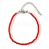 Simple Faceted Glass Bead Bracelets for Women WP7777-5