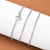 Tarnish Resistant 304 Stainless Steel Cable Chain Necklaces STAS-O037-120P-4