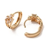 Brass Micro Pave Cubic Zirconia Hoop Earrings EJEW-C073-45KCG-2