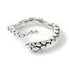 Snake Alloy Open Cuff Rings RJEW-K275-52AS-2