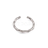 304 Stainless Steel Rattan Open Cuff Rings for Women RJEW-G285-03P-2