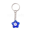 Blue Glass Evil Eye PendantS Keychains KEYC-JKC00730-02-1