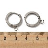 Tarnish Resistant 201 Stainless Steel Huggie Hoop Earrings Findings STAS-A167-01G-P-3