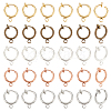 Brass Clip-on Hoop Earring Findings KK-PH0036-23-1