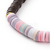 Polymer Clay Heishi Beads Stretch Bracelets BJEW-JB05811-01-2