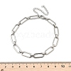 304 Stainless Steel Paperclip Chains Bracelets for Men & Women BJEW-D042-32P-5