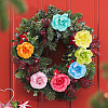 Gorgecraft 36Pcs 12 Colors Silk Rose Flower AJEW-GF0007-01-7