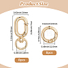 8Pcs Alloy Spring Gate Rings FIND-BBC0004-68-2