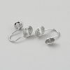 Brass Clip-on Earring Converters Findings KK-WH0062-204B-P-2
