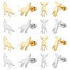 DICOSMETIC 16 Pairs 4 Style Deer & Wolf 304 Stainless Steel Stud Earrings for Women EJEW-DC0001-20-1