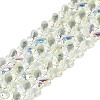 Baking Paint Electroplate Transparent Glass Beads Strands EGLA-Q136-03A-04-1