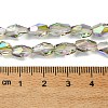 Transparent Electroplate Glass Beads Strands GLAA-K064-03B-HR03-4