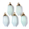 Natural White Jade Pointed Pendants G-Q998-009C-1