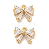 Brass Cubic Zirconia Charms KK-D300-08G-1