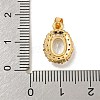 Rack Plating Brass Micro Pave Cubic Zirconia Pendants KK-P277-20G-02-3