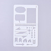 Plastic Reusable Drawing Painting Stencils Templates DIY-G027-F03-1