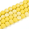 Frosted Opaque Glass Beads Strands GLAA-T032-P8mm-MBB16-1