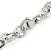 Fashionable 304 Stainless Steel Rope Chain Bracelets STAS-A028-B037P-2